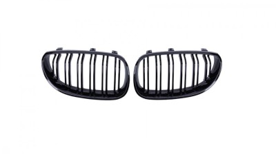 Set 2 grile duble, negru lucios, M Design pentru BMW E60 foto