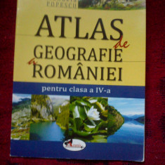 w0d ATLAS DE GEOGRAFIE A ROMANIEI PENTRU CLASA A - IV -A - MANUELA POPESCU