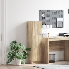 vidaXL Highboard Stejar sonoma 31.5 x 32 x 124 cm Lemn compozit foto