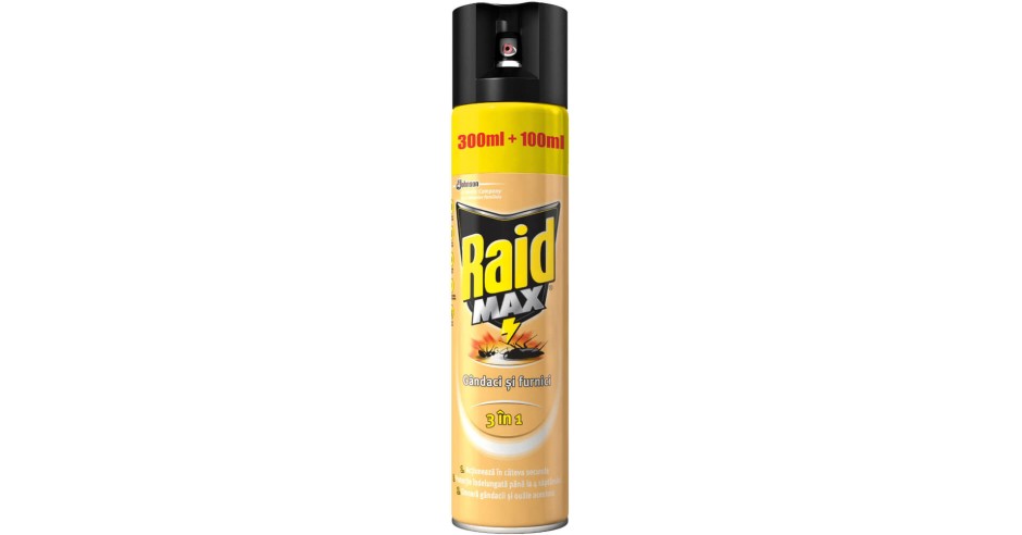 Spray Anti Insecte Raid Max 3 in 1, 400 ml, Insecticid, Ideal pentru ...