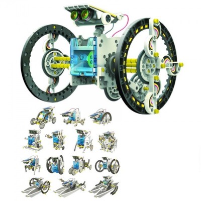 Joc Educativ Copii Kit Constructie Robot Solar 14in1 214 foto