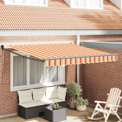 vidaXL Obloane Retractabile Automate Galbene și Portocalii 350x250 cm foto