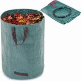 Cos de gradina pliabil pentru frunze si iarba 120 l cu manere