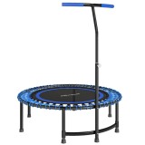 SPORTNOW Trambulină Fitness &Oslash;114cm cu M&acirc;ner Reglabil 5 Poziții Capacitate 150kg Albastru | Aosom Romania