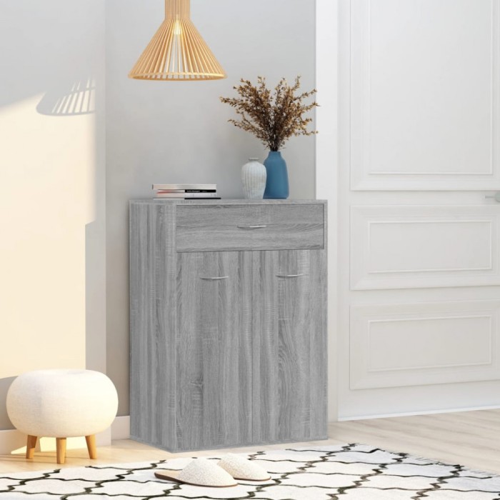 Gossi pantofar, gri sonoma, 60x35x84 cm, lemn compozit