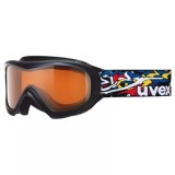 Ochelari Schi Junior Uvex Wizard DL Black, Lentile Duble Supravision, Protectie UV, Anti-ceata, Compatibili Casca, S2, Fabricat Germania