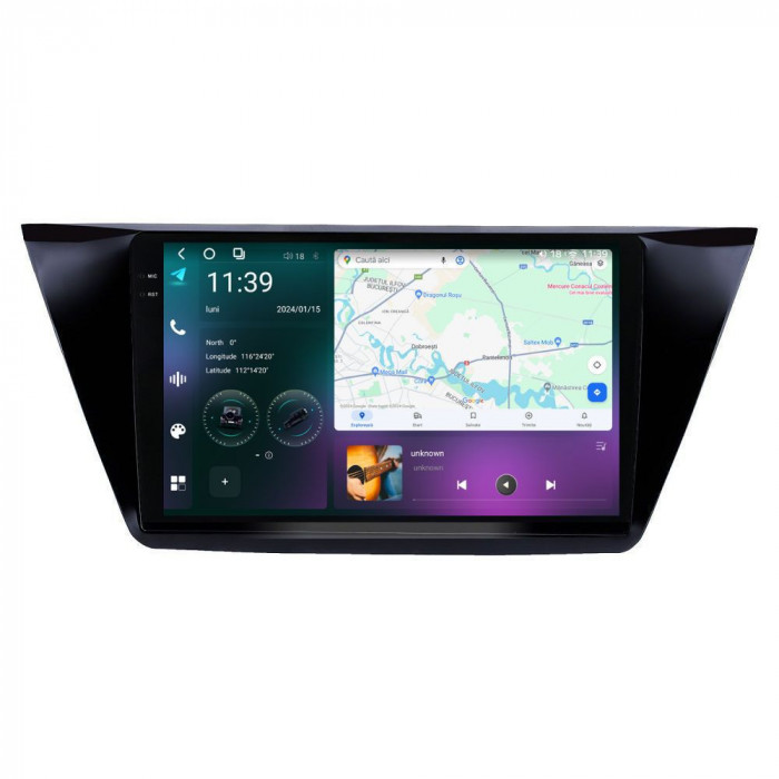 Navigatie dedicata cu Android VW Touran III dupa 2015, 12GB RAM, Radio GPS Dual
