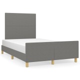 Cumpara ieftin Cadru de pat fara saltea gri inchis 120x190 cm tesatura