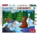 Puzzle 100 piese - Ursul pacalit de vulpe Noriel
