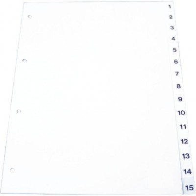 Index plastic Optima A4 numerotat 1-12 120 microni gri foto
