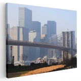Tablou podul Brooklyn New York Tablou canvas pe panza CU RAMA 80x120 cm