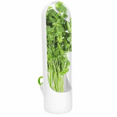 Recipient Mercaton pentru Depozitarea si Mentionerea Proaspata a Ierburilor Aromate in Frigider, BPA Free, 25 x 6.5 cm, Alb foto