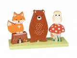 Jucarie din lemn de stivuit cu animalele padurii Orange Tree Toys