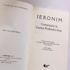 FERICITUL IERONIM, COMENTARIU LA CARTEA PROFETULUI IONA