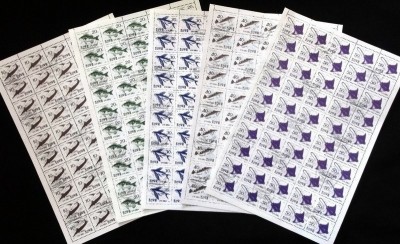 Korea 1990 Fishes, full sheets of 50, used V.005 foto