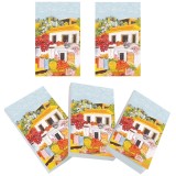 Set 5 carnetele de buzunar Dimineata insorita, 5 x 8 cm, 100 foi veline