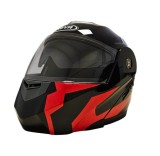 Cumpara ieftin Casca Flip-up TECH L (negru + rosu)