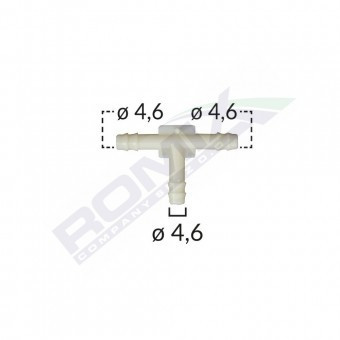 CONECTOR FURTUN TEU UNIVERSAL 4.6MM - ALB SET 10 BUC