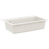 vidaXL Chiuvetă Alb 795 x 505 mm 80% Quartz și 20% Rășină 42028391