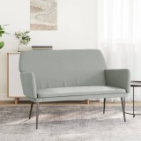 vidaXL Bancă, gri deschis, 108x79x79 cm, catifea 351382