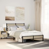 VidaXL Cadru pat fără saltea stejar sonoma 120x200 cm, lemn prelucrat