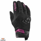 Manusi femei pentru scuter - motocicleta Roadster vara textil/piele Ixon model MIG 2 LS culoare: negru/fuchsia (roz) &ndash; degete tactile L (9/10)
