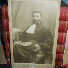 FOTOGRAFIE VECHE PE SUPORT DE CARTON , DATATA BRAILA 1905 ( 21 x 13 cm )