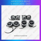 Lumini Ambientale ventilatoare fata Mercedes Clasa S W222 control pe sistemul original sau telefon CarStore Technology