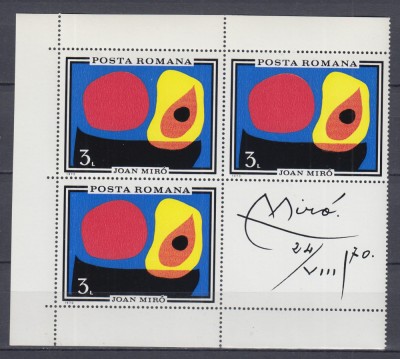 ROMANIA 1970 LP 744 LP 744 a INUNDATIA II SERII+SERIE CU VINIETA CU AUTOGRAF MNH foto
