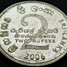 Moneda exotica 2 RUPII / RUPEES - SRI LANKA, anul 2006 * cod 764 A