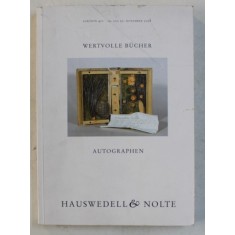 WERTVOLLE BUCHER UND AUTOGRAPHEN DES 15 . - 20 . JAHRHUNDERTS , CATALOG DE LICITATIE , NOVEMBER , 2008 , PREZINTA URME DE UZURA *