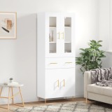 VidaXL Dulap &icirc;nalt, alb, 69,5x34x180 cm, lemn compozit