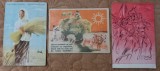lot trei carti postale R.P.R Propaganda Comunista ( VOTATI SOARELE)