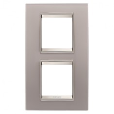 Rama Ornament 2P verticala sticla LUX Gewiss Chorus gri perlat GW16224GP