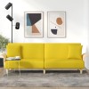 VidaXL Canapea extensibilă cu cotiere, galben deschis, textil 351847