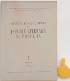 Cumpara ieftin Studii si cercetari de istorie literara si folclor 1 anul X 1961