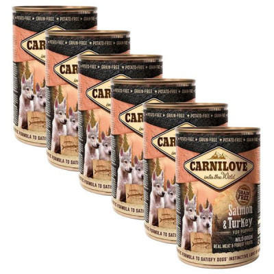 Carnilove Wild Meat Salmon &amp;amp;amp; Turkey for Puppies 6 x 400 g foto
