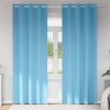 Perdele 2 pcs Albastru deschis 260 x 140 cm Poliester