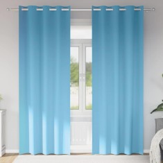 vidaXL Perdele opace Albastru deschis Poliester 4107325