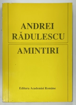 AMINTIRI de ANDREI RADULESCU , 1995 foto