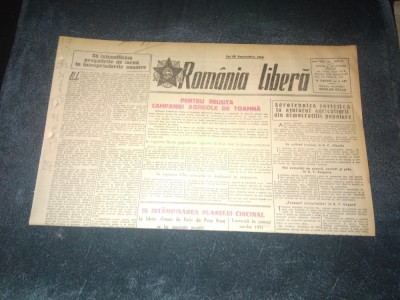 ZIARUL ROMANIA LIBERA 28 SEPTEMBRIE 1950 foto
