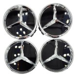Set 4 capace jante aliaj MERCEDES 60 mm, negru