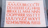 Lot de 12 de coli cu litere Optima 24 mm Tip 14 VITOLIT - IMP Oradea - anii &#039;80