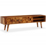 244683 vidaXL Dulap TV din lemn masiv de acacia, 140x30x40 cm