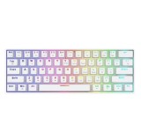 Tastatura gaming mecanica Savio Whiteout X2, USB, Iluminare RGB, Switch-uri Brown Outemu, Hot Swap (Alb)