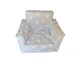 Fotoliu din burete pentru copii MyKids Dancing Bunny Gray