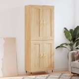 vidaXL Dulap &icirc;nalt, stejar sonoma, 69,5x34x180 cm, lemn compozit