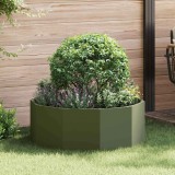 vidaXL Jardinieră Verde măsliniu 90 x 90 x 35 cm Oțel 883734