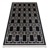 Covor AMOUR 53078B negru - Geometric, linii modern, elegant, 157x230 cm