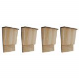 VidaXL Căsuțe de lilieci, 4 buc., 22 x 12 x 34 cm, lemn